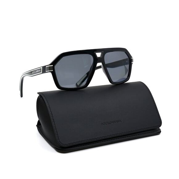 NEW DOLCE & GABBANA DG6176 BLACK DARK GREY POLARIZED SUNGLASSES AUTHENTIC ITALY - Picture 11 of 14